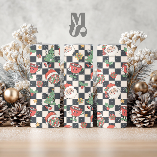 Tumbler 20 oz - Retro Christmas