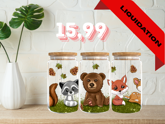 Modèle 16 oz - Animaux de la Forest