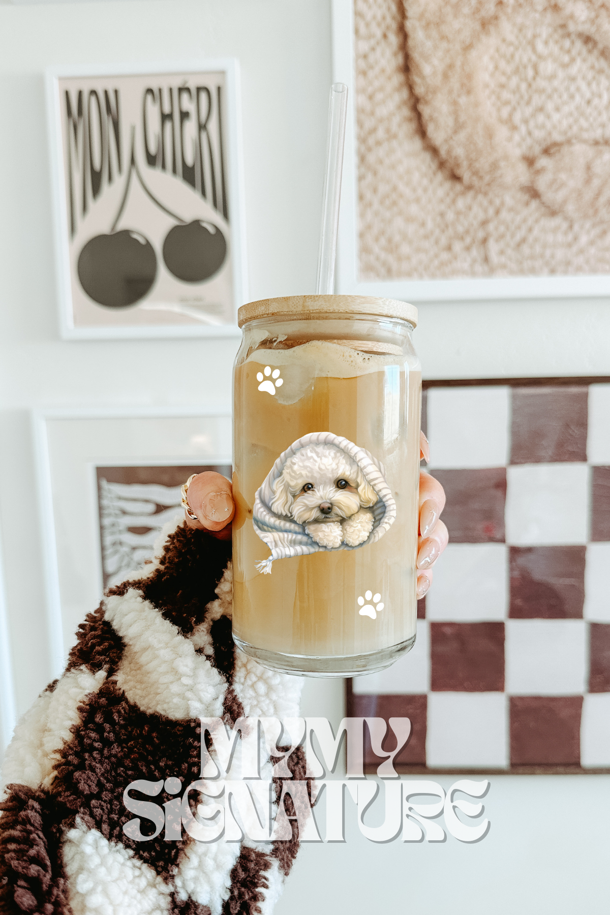 Modèle 16 oz - Caniche blanc