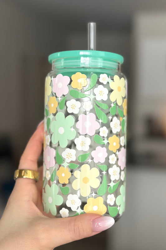 Modèle 16 oz - Green Flowers