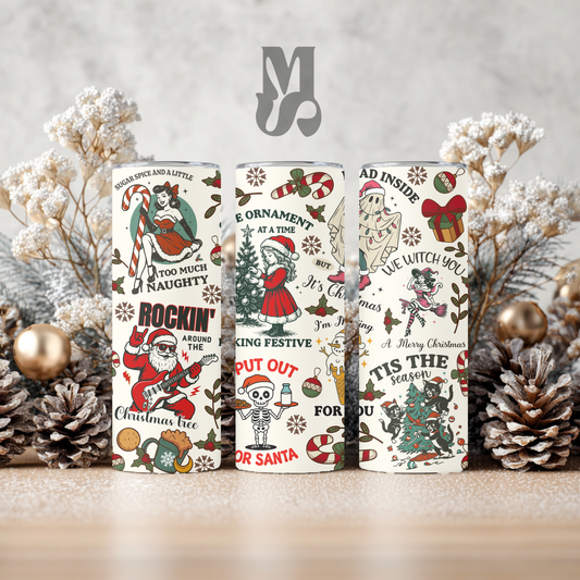 Tumbler 20 oz - Rockin Christmas