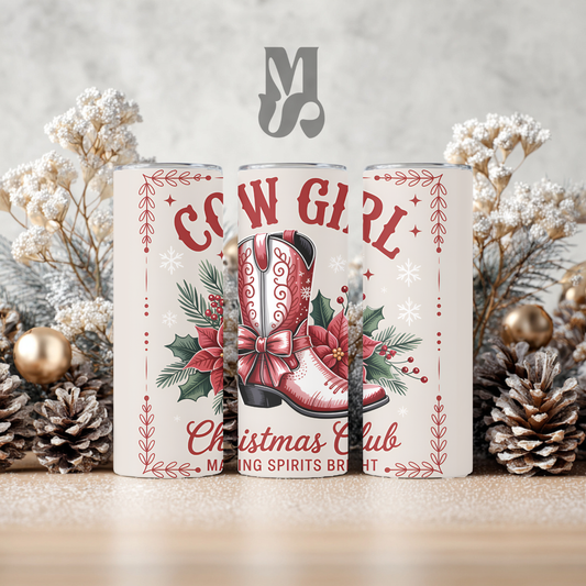 Tumbler 20 oz - Cowgirl Christmas