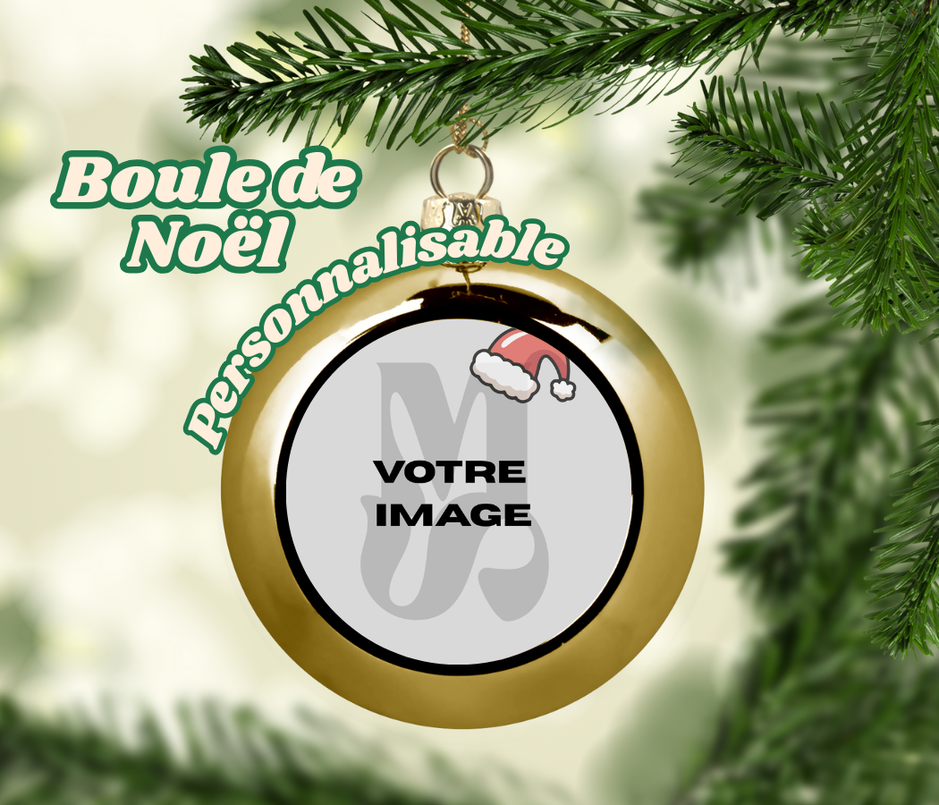 🎄 Boule de Noël personnalisée - Créez votre souvenir unique!