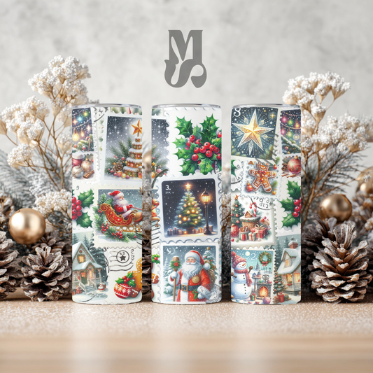 Tumbler 20 oz - Timbre de Noël