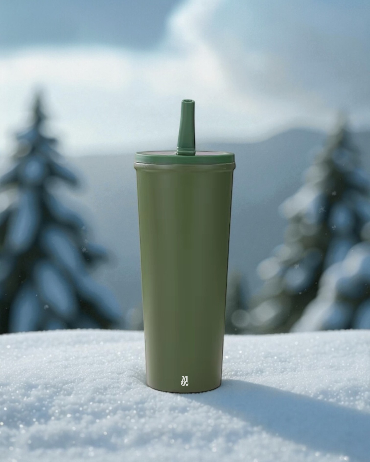 Gourde isolée 22 oz - Acier inoxydable avec Paille Pliable