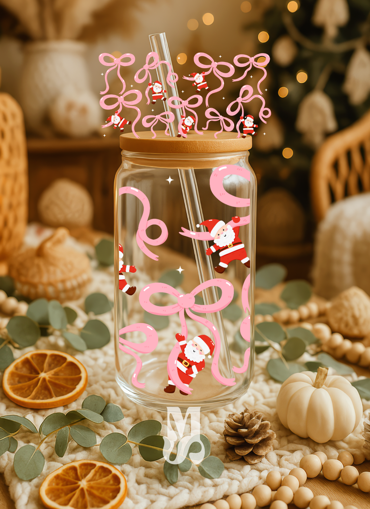 Modèle 16 oz - Boucles et Père Noël