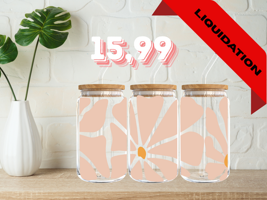 Modèle 16 oz - Fleurs nude Retro