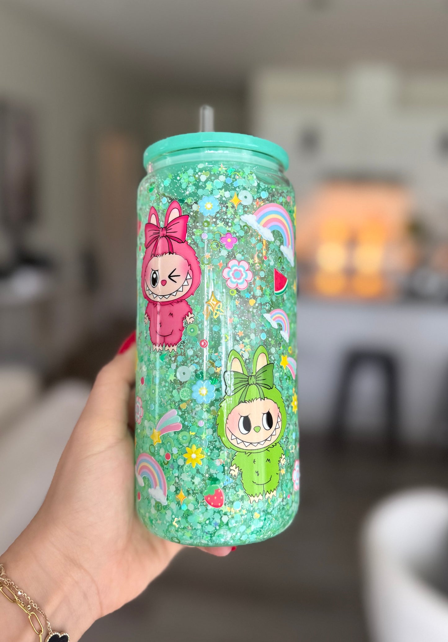 Verre magique 16oz en vitre - Labubu