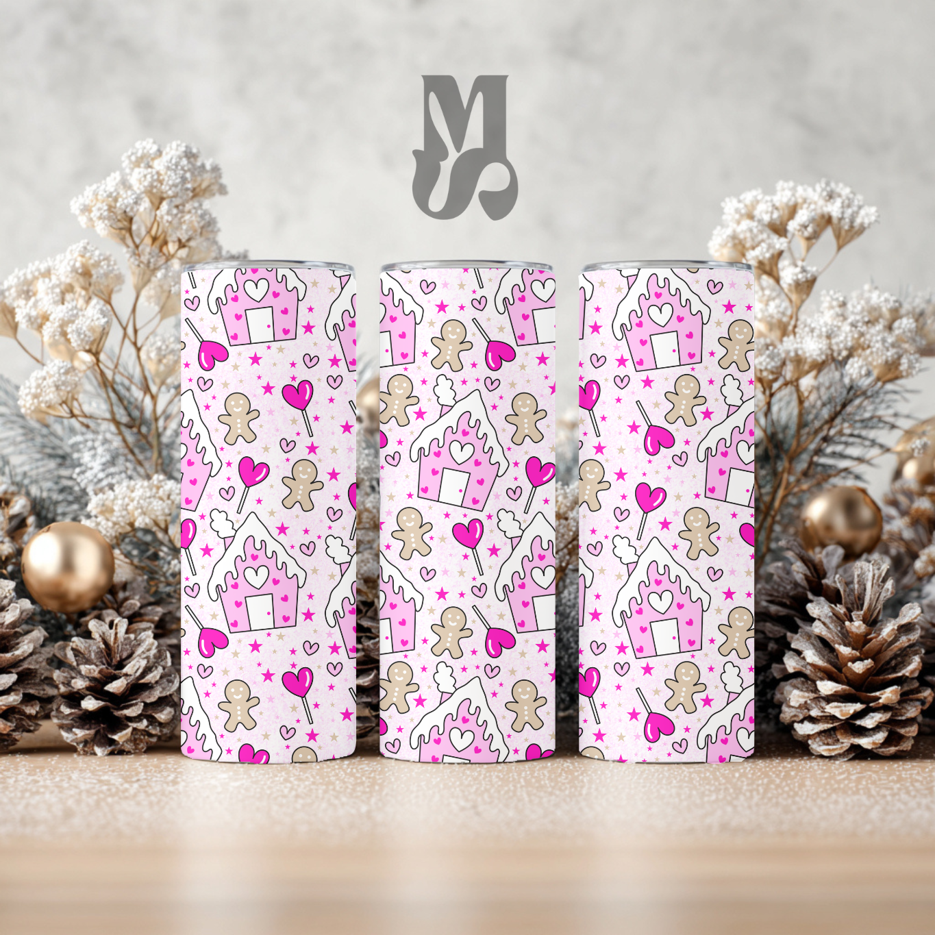 Tumbler 20 oz - Girly Christmas