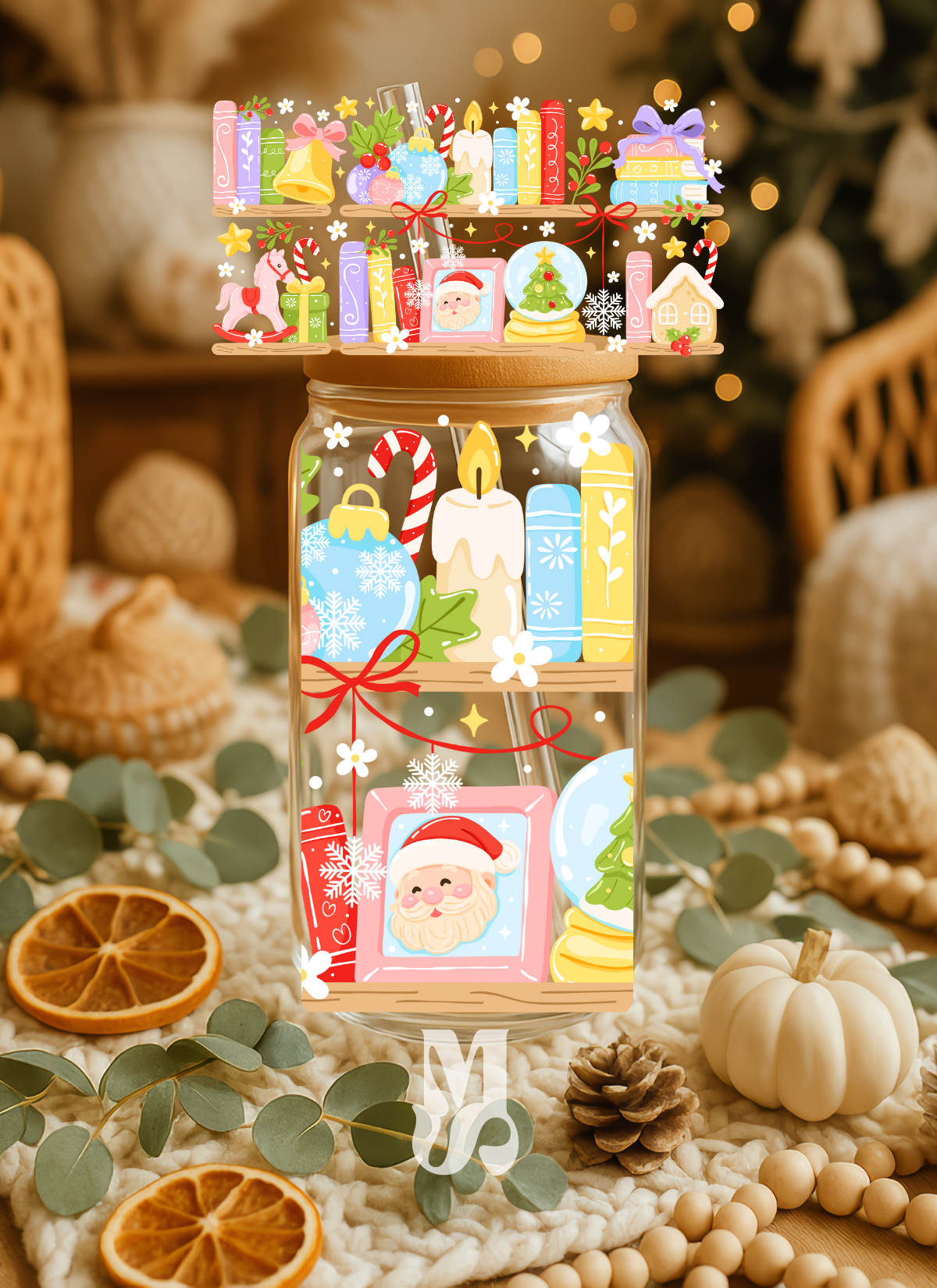 Modèle 16 oz - Bibliothèque de Noël