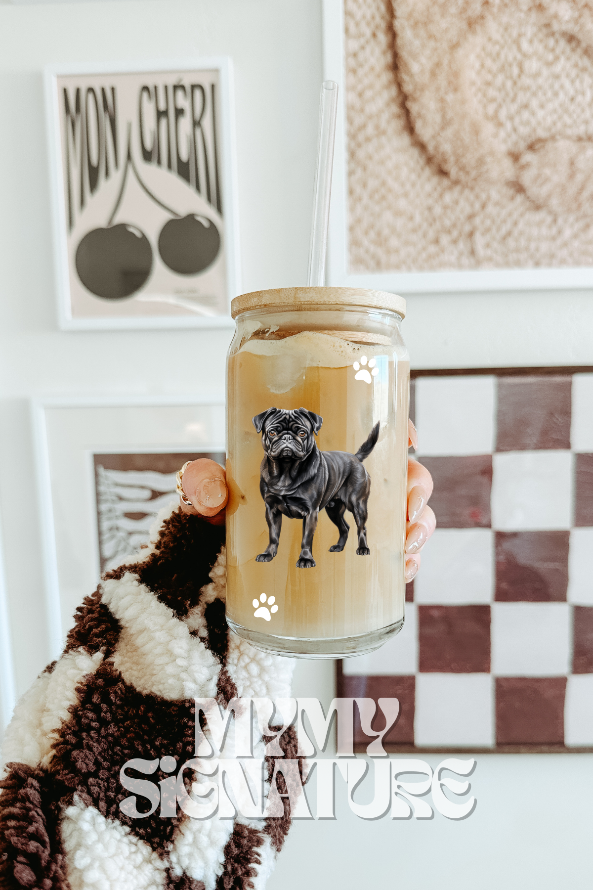 Modèle 16 oz - Pug noir