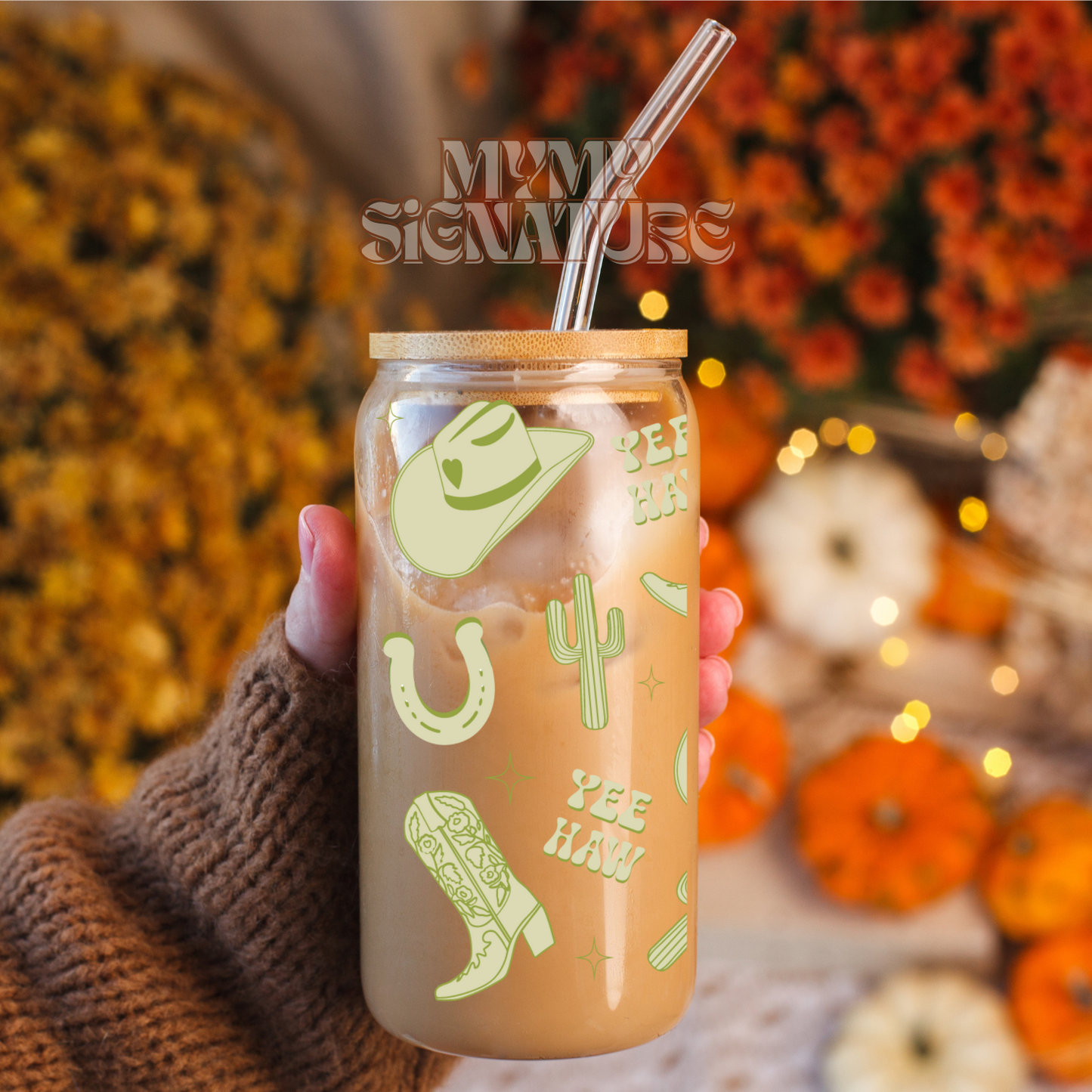 Modèle 16 oz - Yeehaw vert