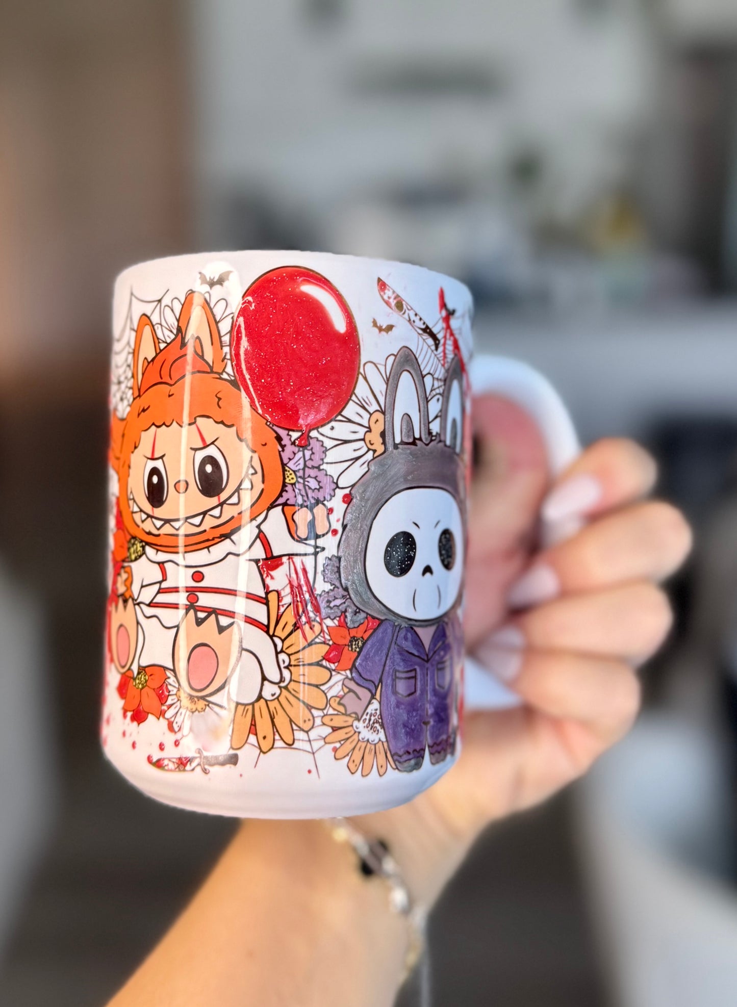 Tasse 15 oz effet 3D - Labubu Halloween 👻