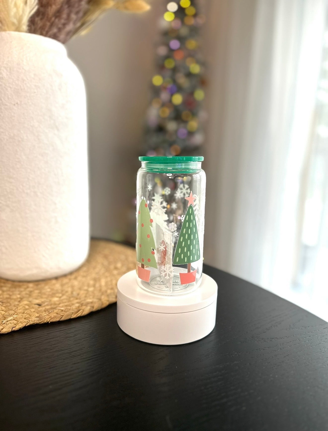 Modèle 16 oz - Sapins dessinés