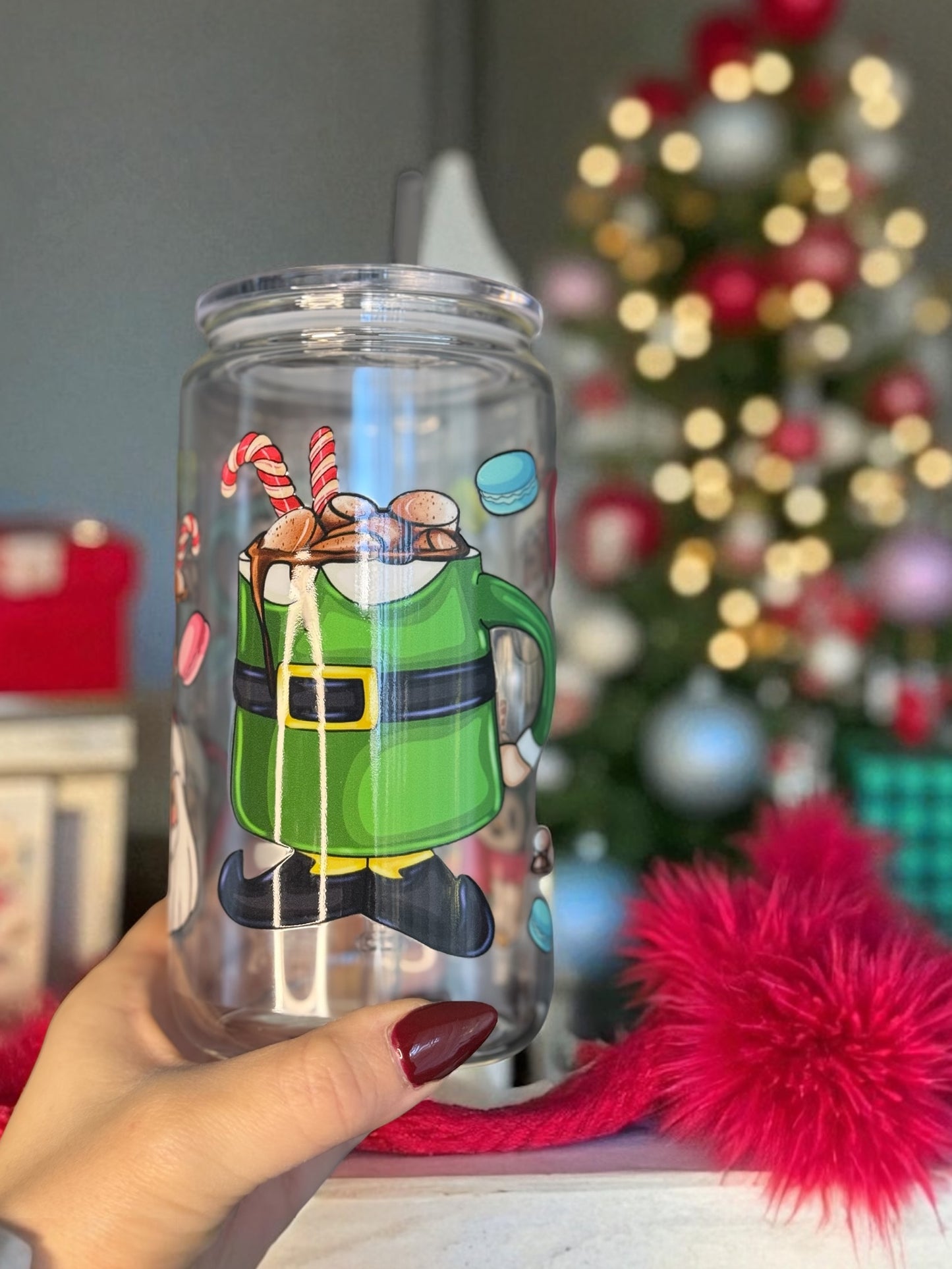 Modèle 16 oz - Tasse de Noël Elf