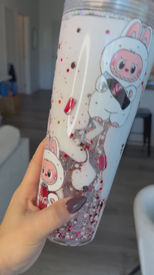 Verre magique 24 oz en plastique - Labubu coke